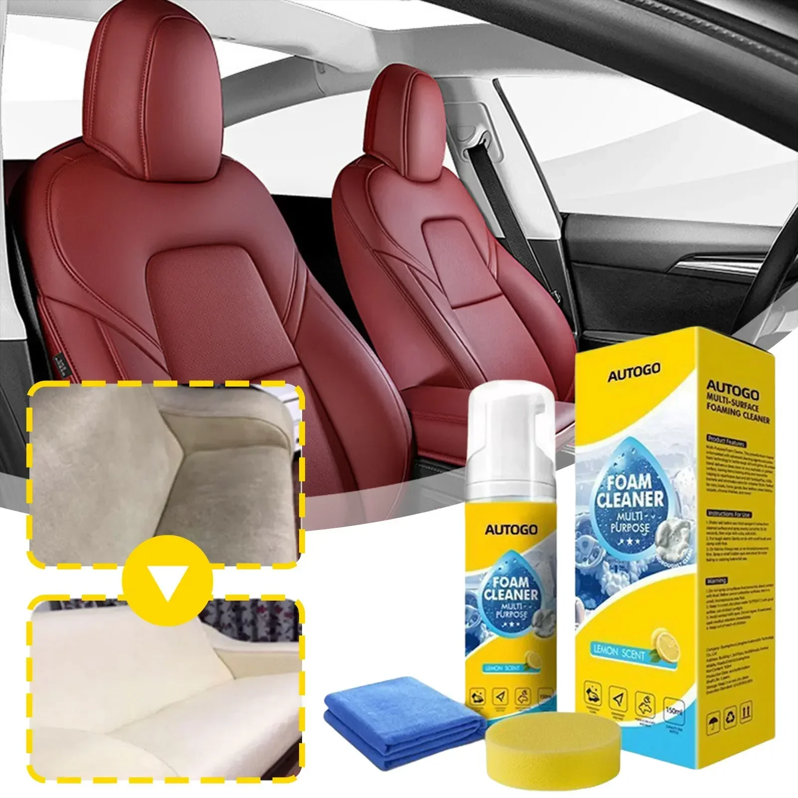 Leather Cleaner Interior - 150ml Uniwersalny Piankowy Odkurzacz do Wnętrza