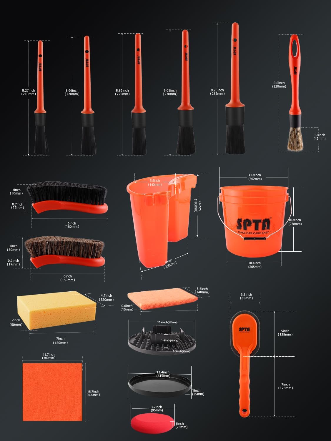 SPTA 31-częściowy zestaw do my – Interior Detailing Kit recenzja i cena